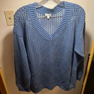 Crochet Blue Sweater
